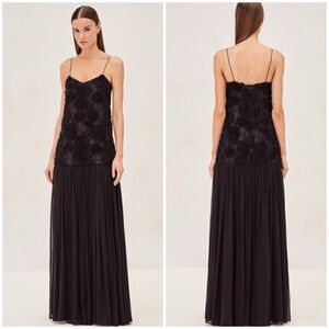 NEW Alexis Natalina Long Gown Dress Black Womens Size Small